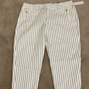 Striped capri dress pants